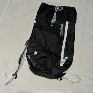 Vintage JanSport Black and White Drawstring Backpack